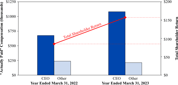 Actually Paid Compensation vs. TSR